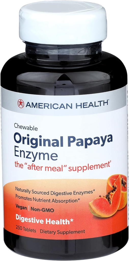 미국 건강 Papaya 효소 플러스, 250 CT