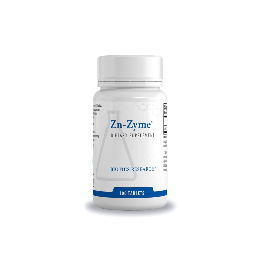 생물 연구 Zn-Zyme – 15 mg 아연, 지원 면역 체계, 최선 세포 기능, 소화, 조직 건강 지원 100 탭