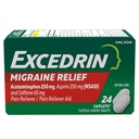 Migraine Symptoms, Acetaminophen 250mg, Aspirin 250mg, Caffeine 65mg, 통증 Reliever, 24 조사를 위한 Excedrin Migraine 구호 캡슐