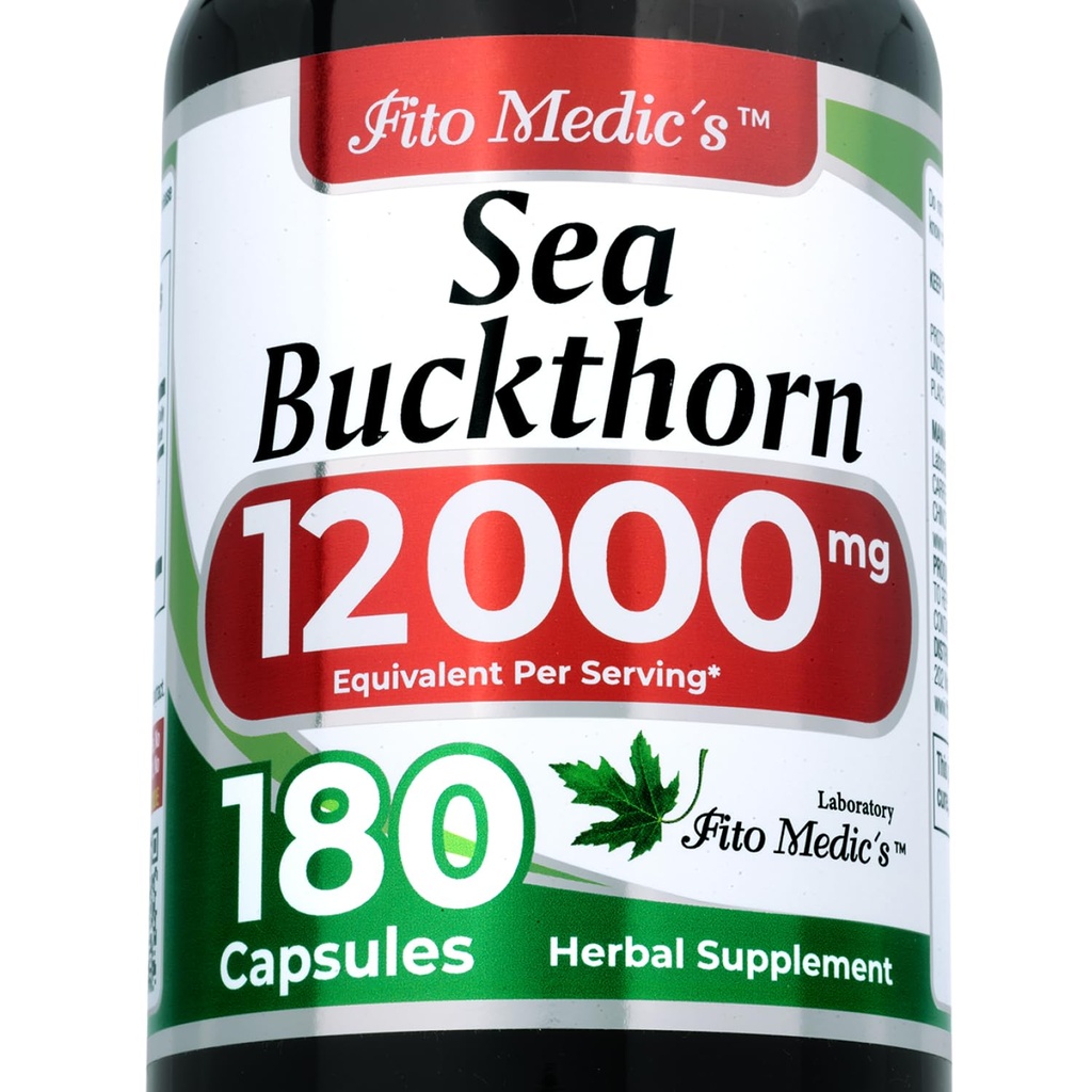 실험실 | 바다 Buckthorn |180 캡슐 | 12000 mg | 오메가 7 바다 Buckthorn | seabuckthorn Supplement | 오메가 7 보충 | 매우 높은 흡수.