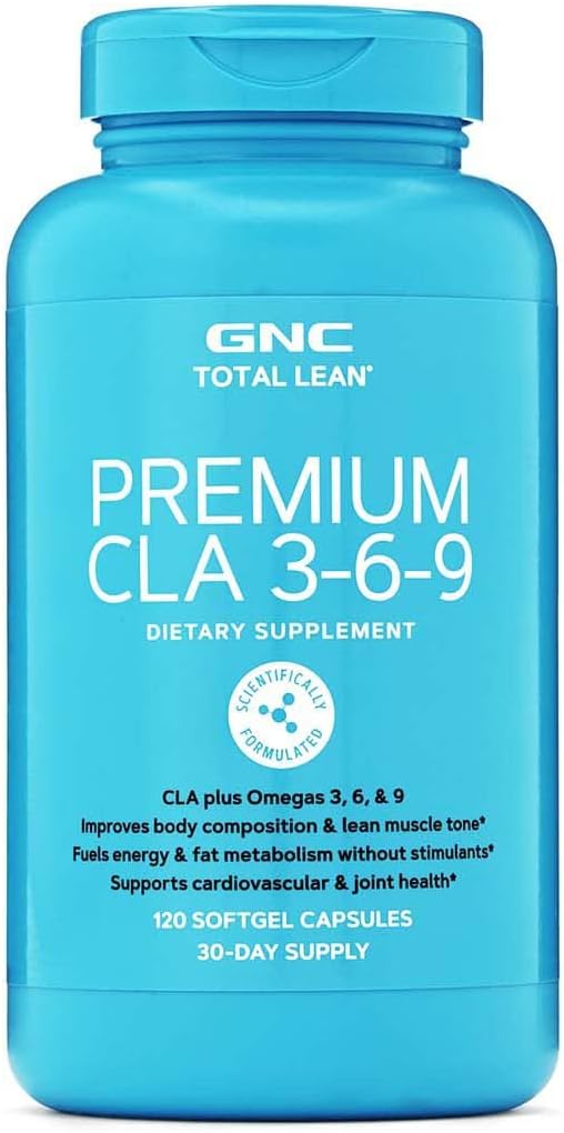 GNC Total Lean Premium CLA 3-6-9, 120 Softgels, 운동 및 근육 회복 지원