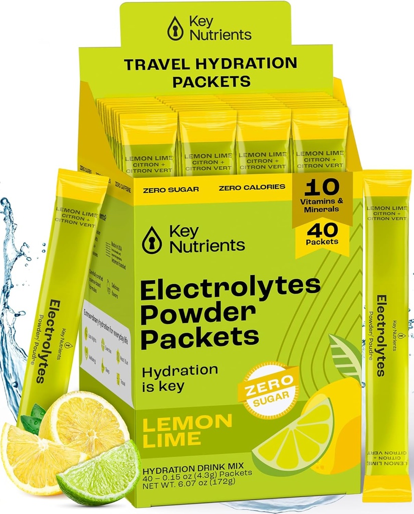 KEY NUTRIENTS Electrolytes 레몬 라임 40의 스틱 팩