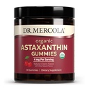 Mercola 유기 Astaxanthin Gummies, 30 서빙 (30 Gummies), 서빙 당 4 mg, 규정식 보충교재, 산화 방지제 및 면역 지원, 증명된 유기, 비 GMO