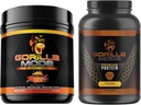 Gorilla Mind Pre Workout (Orange Rush) + Premium Whey Protein (Chocolate) - 최대의 결과 연료에 대한 종합 스택