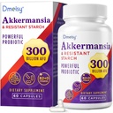 GLP 하나 보충교재 - 300억 AFU Akkermansia Muciniphila, 여성 & 남자를 위한 Akkermansia Probiotic, 부스트를 위한, Digestive, Gut, Immunity, 강화 Gut Lining 기능 & Intestinal 벽, 60 조사