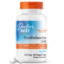 BenfoPure를 가진 의사의 제일 Benfotiamine 300는, 건강한 포도당 대사, 비 GMO, Vegan, 글루텐 자유로운, Soy, 300 mg, 60의 Veggie 모자를 유지합니다