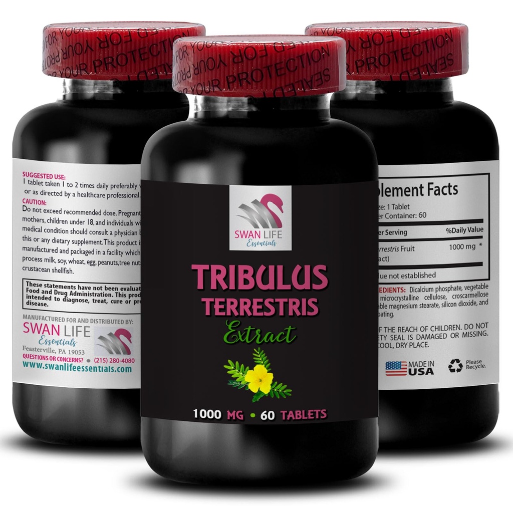 Stamina 힘 - TRIBULUS TERRESTRIS EXTRACTS - 활동, 에너지 지원 공식, 활동적인 에너지 지원, 식물 근거한 에너지 부스트, 활동 힘, 활동적인 운동 부스트 1 병 60의 정제를 위한 에너지
