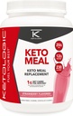 최적의 결과에 대한 KetoLogic Keto 식사 교체 Shake 분말 + MCT Oil + Grass-Fed Whey - Ketosis를위한 완벽한 공식화 된 매크로 - 20 서빙 - Strawberry