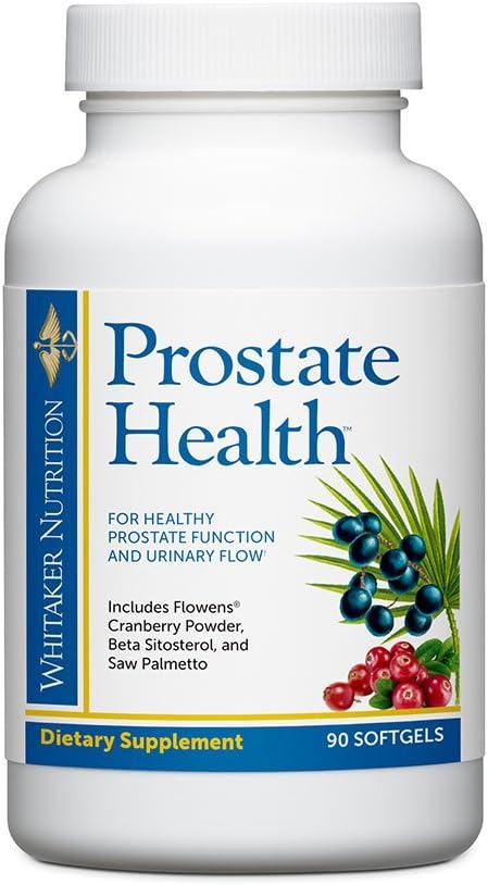 Saw Palmetto Extract, Flowens Cranberry Powder 및 Beta Sitosterol을 사용하여 Whitaker의 전립선 건강을 지원하고 Peak Urinary Flow, 90 softgels를 촉진합니다.