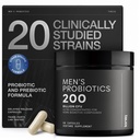 Toniiq Mens Probiotic with 20 Verified Strains – 200 Bilion CFU + 200mg FOS Prebiotic – Gut Health의 Mens Probiotics - 콜드 체인 및 지연 - 릴리슨 - 실험실 테스트 Synbiotic 공식