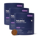 PetLab Co. Dogs, Support Gut Health, Occasional Diarrhea, 소화 건강 및 계절 알레르기 - 돼지 맛 - 30 소프트 체스 - 포장 May Vary (Value 3-Pack)