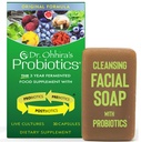 Ohhira의 Probiotics Original Formula 30 캡슐 보너스 Probiotic-Enhanced Beauty Bar Soap Travel Size 20g - 여성과 남성을위한 냉동 보충 없음, 13 Probiotic Strains