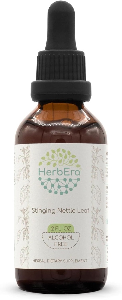 Sting Nettle Leaf B60 알코올 무료 초본 추출물 Tincture, 농축 액체 드롭 자연 Sting Nettle (Urtica Dioica) 건조 잎 (2 fl oz)