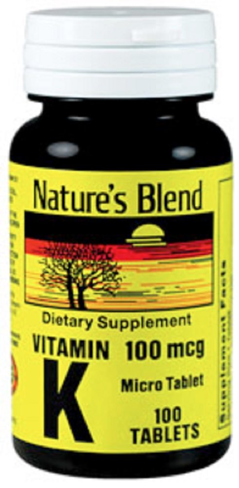 자연의 혼합 비타민 K 100Mcg 정제 100 Ct