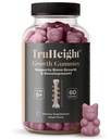 TruHeight 성장 Gummies (Grape) 어린이 및 청소년을위한 자연 성장 및 개발 보충 - 비타민 D, K, 칼슘 & Ashwagandha - 뼈 힘 비타민 D3 K2 - 아이를위한 Picky Eater 비타민 - 5 +