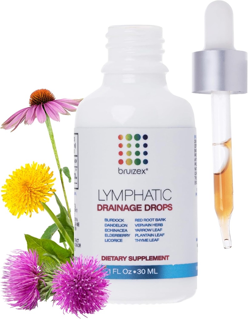 수술 회복 & 림프 건강, 불발, 사용 포스트 Liposuction, BBL & Tummy Tuck, Dandelion 뿌리, Burdock 뿌리, Echinacea, 1 Fl Oz의 자연적인 초본 혼합을 위한 림프 배수장치 하락