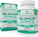 PurePremium Selenium 200mcg 보충교재 - L Selenomethionine 정유 - 정상적인 Thyroid, 면역 체계를 위한 매일 지원| 정상 전립선 기능 - 3 달 공급 - 100개의 캡슐