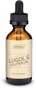 Lugol의 해결책 2% 2oz 유리제 점적기 병. 칼륨 Iodide와 Iodine, 60ml를 포함합니다