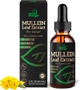 Lungs - 호흡 건강 지원 Lung Detox Cleanse에 대한 Mullein 드롭 - Vegan Sugar-Free Gluten 무료 - 남성 여성 2fl에 대한 액체 보충 (60ml) (1 팩)