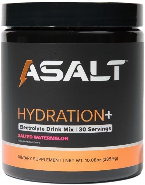 ASALT Hydration+ Electrolyte 분말 음료 혼합, 30의 서빙, 설탕은 Himalayan 분홍색 소금, 아연, Creatine Monohydrate 및 Taurine, 스포츠 및 피트니스, Keto 및 Paleo를 위한 활동적인 회복을 해방합니다