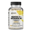 붕대 영양 Vegan Omega 3와 비타민 D3 보충교재 90Ct