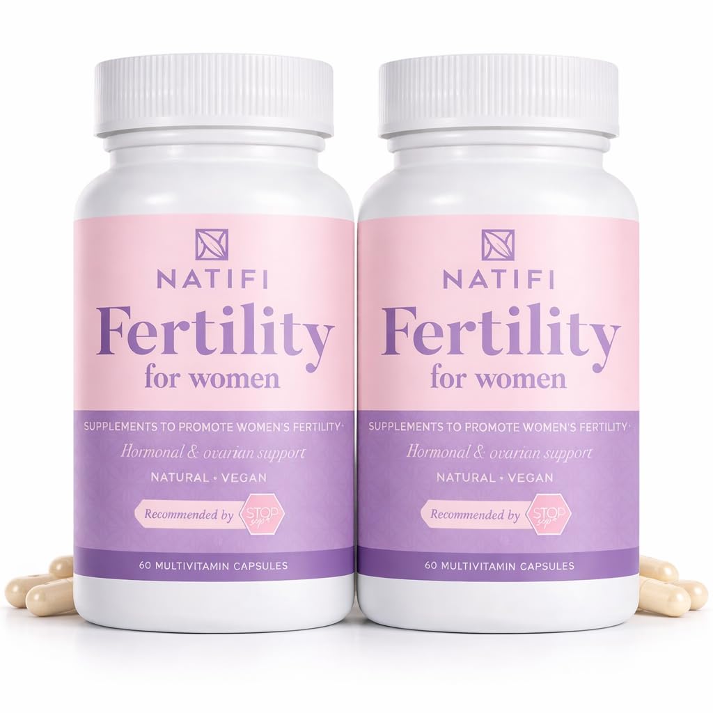 Natifi (2 병 불연성 Prenatal 비타민은 주기 균형 호르몬, 원조 Ovulation를 통제합니다. 여성을 위한 개념 Multivitamin. 60의 모자 Folic 산, Myo Inositol, Vitex