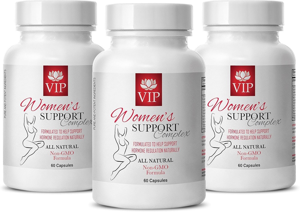 Hot Flashes Menopause Relief - 여성 지원 Complex 자연 - Licorice 뿌리 추출물 - 3 병 (180 캡슐)