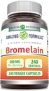 놀라운 수식 Bromelain 500mg 2400 GDU, Veggie 캡슐 | Non-GMO | 글루텐 프리 | 미국에서 제작 | 채식에 이상 (240 개)