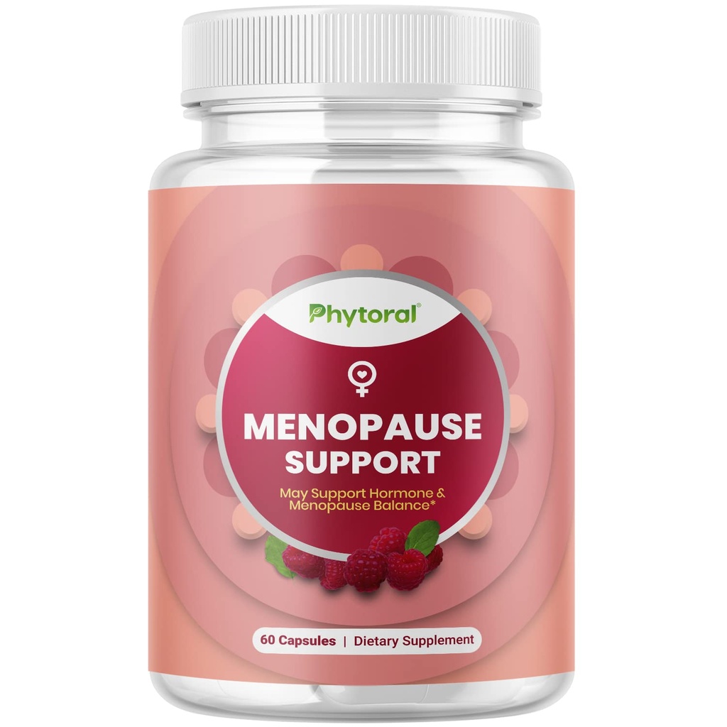 Phytoral는 여자를 위한 초본 Menopause 보충교재를 완료합니다 - 밤 땀을 위한 여성 호르몬 균형 캡슐 뜨거운 섬광 & Dong Quai, Chaste Berry & 검정 Cohosh 뿌리를 가진 무드 그네 - 60의 조사 팩