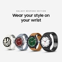 Samsung 은하 시계 6 Bespoke 판 44mm 독점적인 Bluetooth Smartwatch, 건강, 적당, 잠 추적자, 심박수 감시자, 사파이어 수정같은 유리, 미국 버전, 흑연 밴드, Milanese 검정
