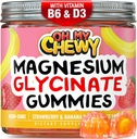 Center-Filled Magnesium Glycinate Gummies 400MG - 어린이, 청소년 및 성인을위한 높은 흡수 - 수면, 캘름 및 근육 휴식을위한 보충 B6 및 D3 - 글루텐 무료 및 비건 친절 - 120 개