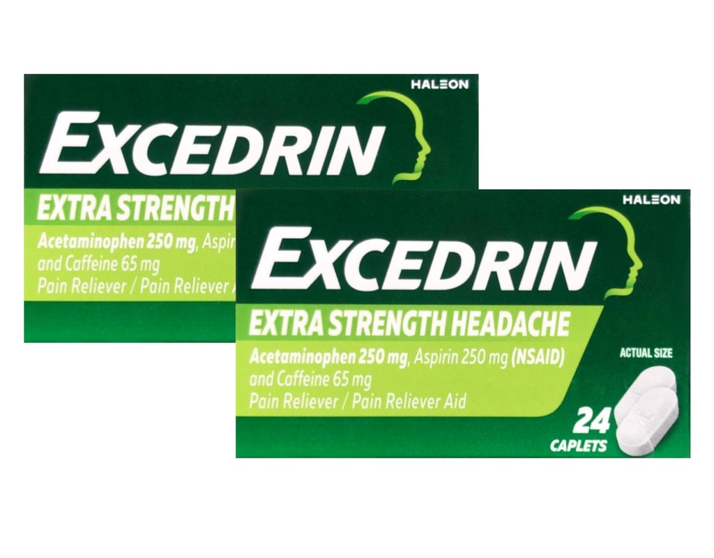 Excedrin 여분 힘 - 24의 모자, 2의 팩