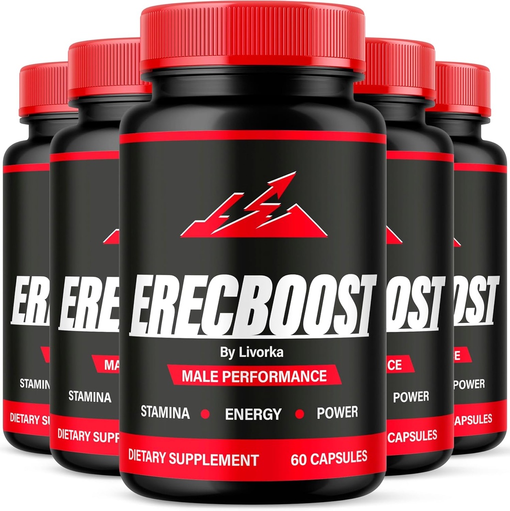 (5 팩) Erecboost 캡슐, 모든 자연적인 진보된 공식, 300의 캡슐
