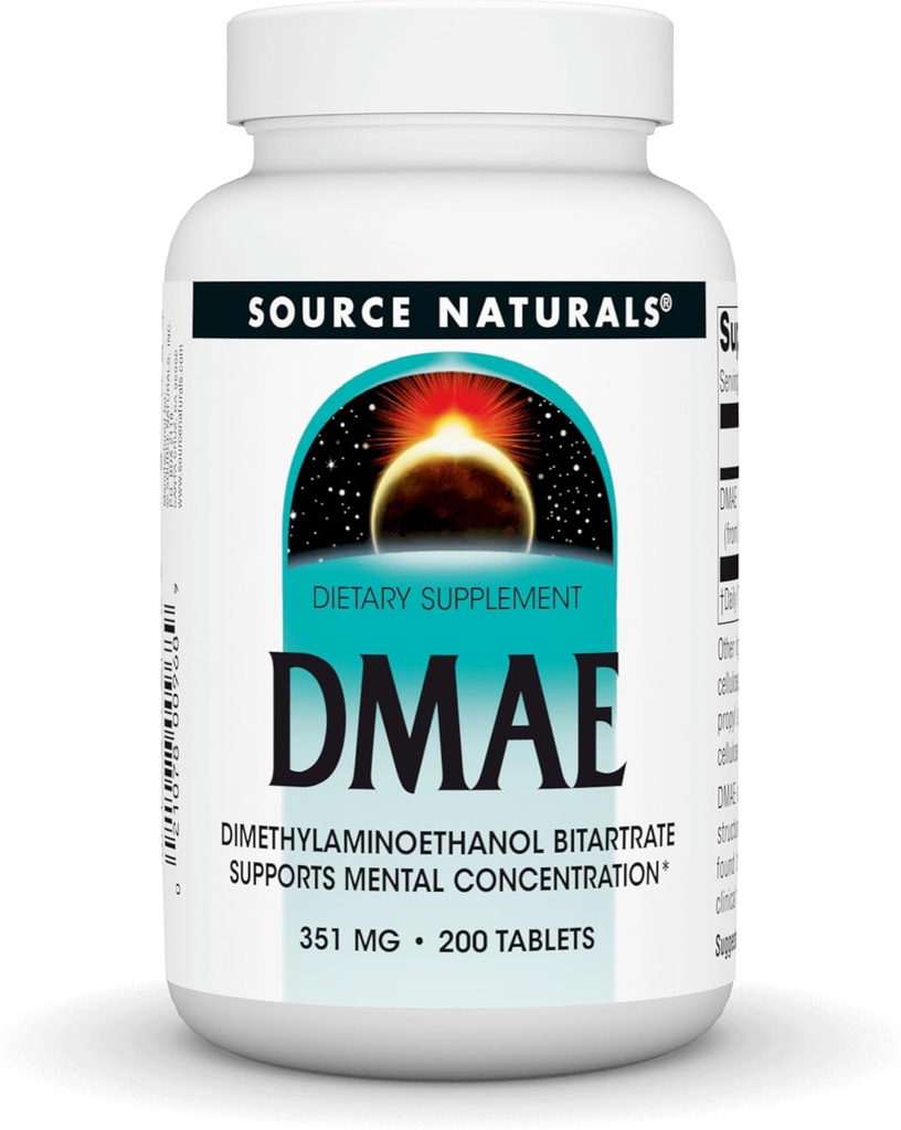 Source Naturals DMAE, Dimethylaminoethanol Bitartrate - 지원 정신 집중 - 200 기타 제품