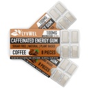 LyvWel Energy Gum | 100mg Caffeine per gem | 모든 자연 | 설탕 무료 사전 운동 부스트 : Awake- 3 팩 (커피)를 보관하는 필수 에너지 보충