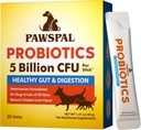 개와 고양이를위한 Probiotics, 5 억 CFU, 수의사 공식화, 소화 및 면역 건강, Gut Flora 균형, 모든 자연 프로 바이오 틱 분말, 닭 간장 맛, 20 스틱