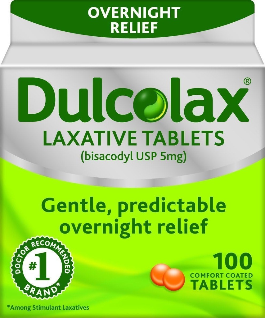 변비를위한 Dulcolax 5 mg Laxative 정제 - 100 ea