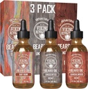 Viking Revolution Beard Oil for Men 3 Pack - Natural Mens Beard Oil Variety Set 2 - Sandalwood, Unscented and Bay Rum Scents - 건강한 Beard (3 팩, 1oz)에 대한 Beard 조건 및 습기를 공급