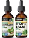 BIO KRAUTER Ashwagandha Tincture 2 Fl. Oz. & 레몬 Balm Tincture 2 Fl. 오즈.