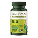 Banyan Botanicals Tulsi (Holy Basil) - Adaptogen - 유기 Lung 및 호흡 건강 보충 * - 90 정제 - Non-GMO 지속 가능한 Sourced Vegan