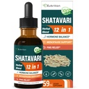 Shatavari (Shitabari) 여성 지원 Menopause 구호, PMS 지원을위한 초본 보충, 야생 Yam, Vitex Berry 추출물이있는 12-in-1 공식. 2oz