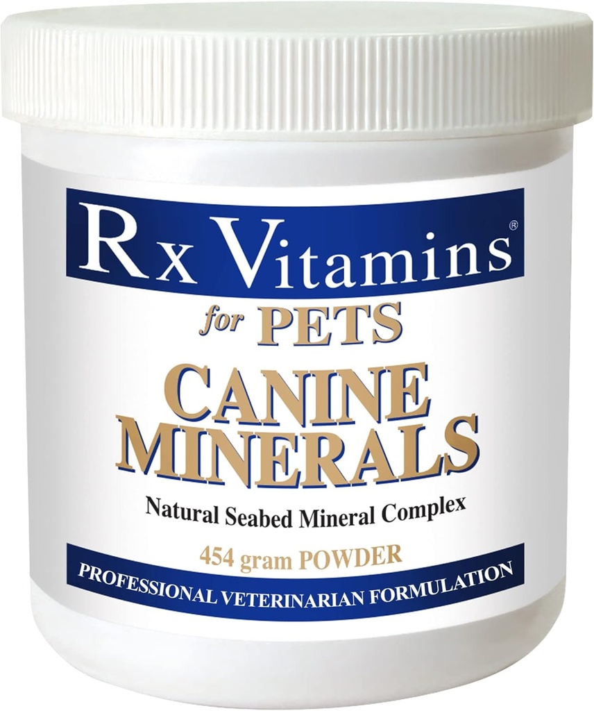Rx Vitamins Canine Minerals - 개 칼슘 보충 플러스 마그네슘 및 칼륨 - 개를위한 미네랄 분말 - 개를위한 미네랄 보충 16 oz