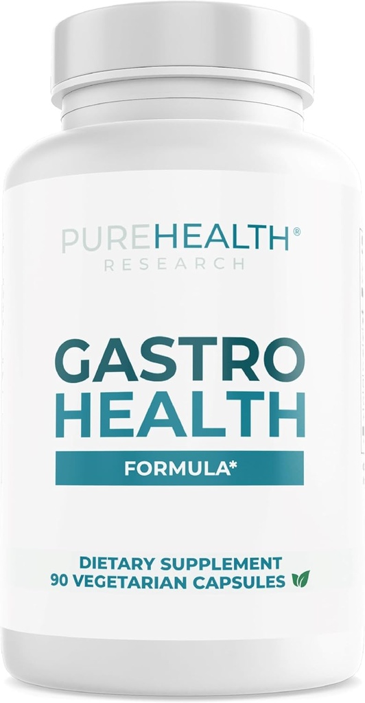 PUREHEALTH RESEARCH Gastro 건강 공식 - 산성 Reflux를 위한 자연적인 Alginate - Heartburn & Indigestion를 위한 DGL 보충교재 - Artichoke로, Rhodiola Rosea, Hyaluronic 산, Quince & 더 많은 것 - 90의 캡슐