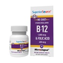 우수한 근원 탄 비타민 B-12 Cyanocobalamin 1000 mcg & Folic 산 400 mcg - 제안 에너지, 심장, 두뇌, & 긴장 지원 - 60의 이하 언어 해결 정제