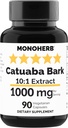 MONOHERB Catuaba 껍질 추출물 1000 mg - 90 채식 캡슐