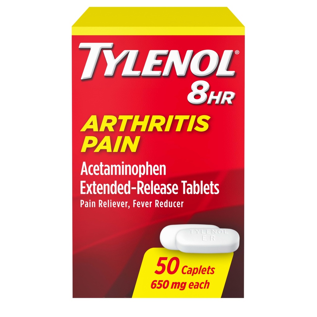Tylenol 8 시간 관절염 통증 완화 장시간 방출 정제, 650 mg Acetaminophen, 합동 고통 Reliever & Fever 흡진기 약, 관절염 & 합동 고통을 위한 구두 고통 Reliever, 50 조사