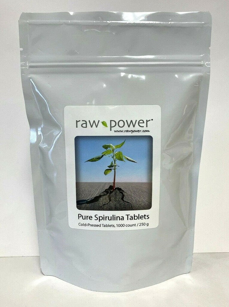 Spirulina 정제, 1000의 조사, 250mg 각각, (250 그램/8.8 oz) 순수한 100%, 익지않는, 유기, 찬 압박되는