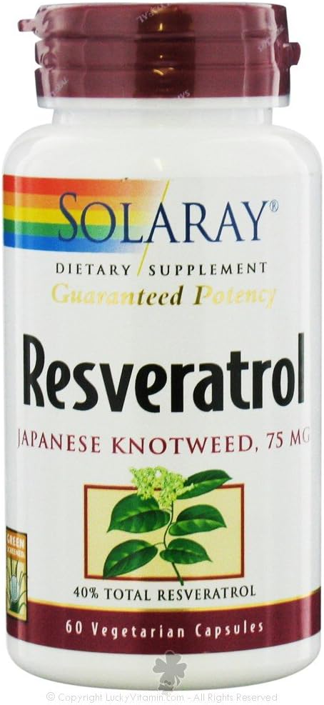 Solaray Resveratrol - 60 채식 캡슐