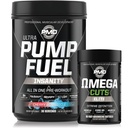 PMD Sports Ultra Pump Fuel Insanity - Pre Workout - Cherry Bombsicle (30 서빙) 스포츠 오메가 엘리트 Thermogenic 지방 버너를 잘라 (90 Softgels)
