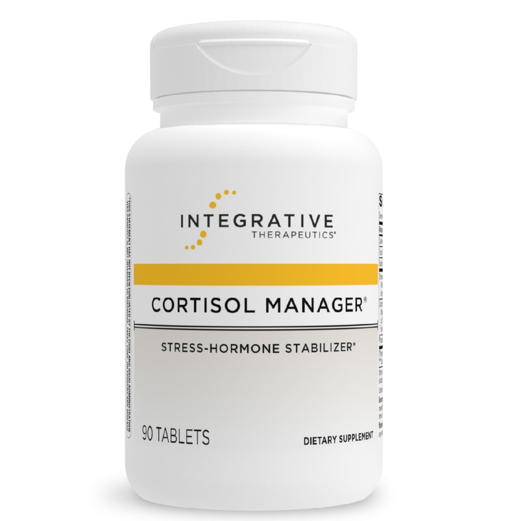 Integrative Therapeutics Cortisol Manager - 건강한 스트레스 응답을위한 건강 지원 보충 * - Vegan, Dairy-Free & Gluten-Free - 90 캡슐 (45 인분)